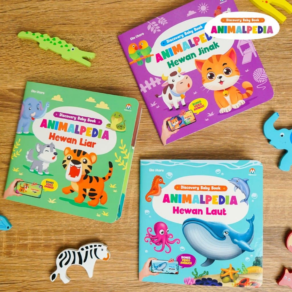 Ziyadbooks - Discovery Baby Book Animalpedia - Buku Anak Mengenal Hewan (Paket Isi 3 Buku)