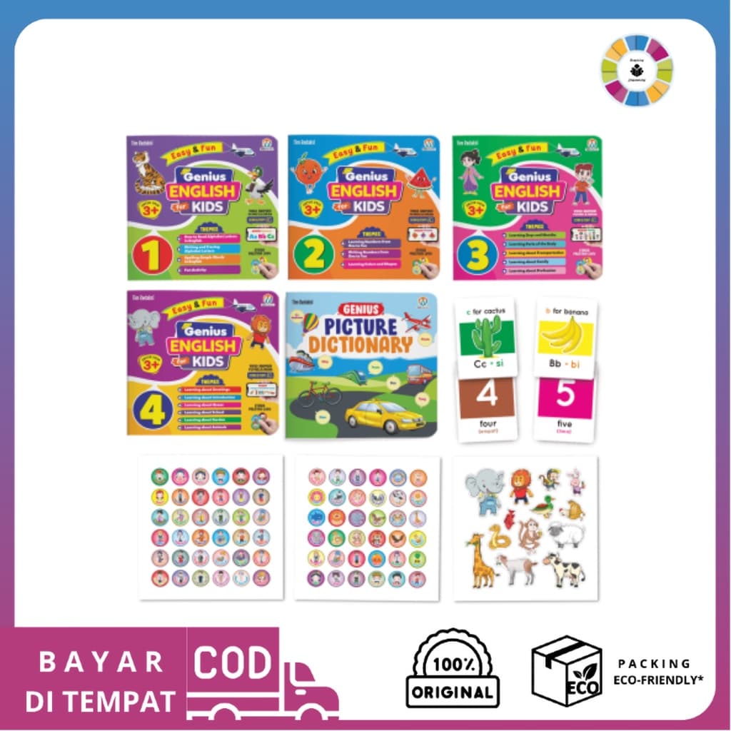 Ziyadbooks - Paket Genius English For Kids - Belajar Bahasa Inggris untuk Anak