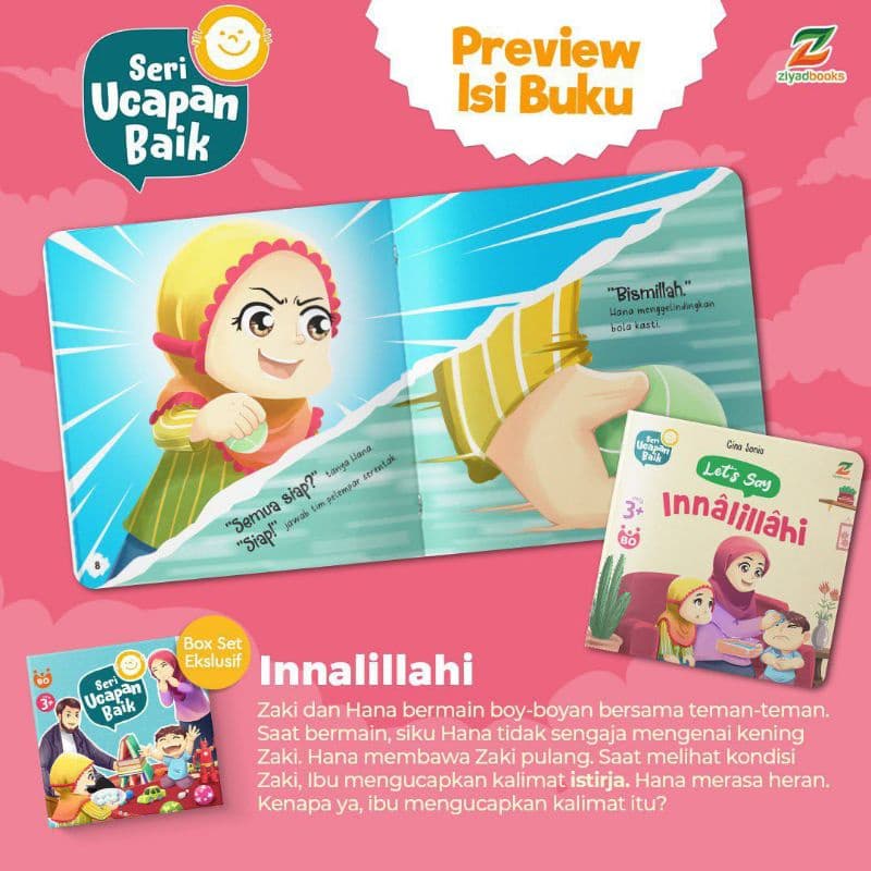 Ziyadbooks - Seri Ucapan Baik - Buku Cerita Anak Islam (Paket Isi 7 Buku)