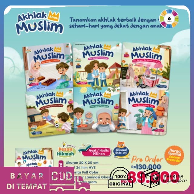 Ziyadbooks - Akhlak Anak Muslim - Paket Isi 6 Buku (Untuk Usia 3+)