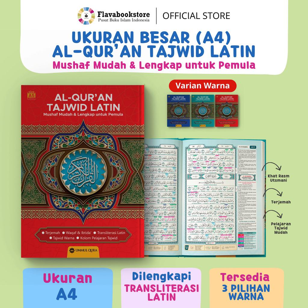 Ummul Qura - A4 Ukuran Besar Al Quran Tajwid Latin - Tajwid Latin Super Mudah Dibaca