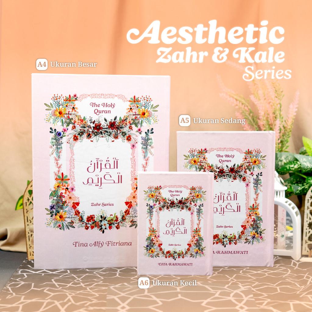 A4 Al Quran Custom Nama Ukuran Besar Eksklusif  AESTHETIC Quran Zahr Kale Series - Al Quran 8 Blok Warna Tajwid Terjemah Spesial Seri Estetik Kado Islami - Alqosbah