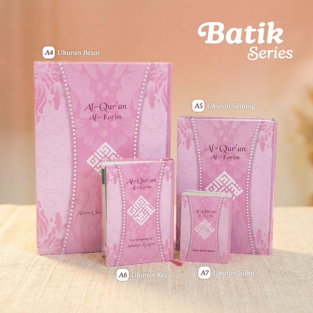 (A6) Alquran Custom Nama Batik Series Premium Warna 8 Blok Tajwid Terlengkap - Alquran Ukuran Kecil Terjemah Bewarna