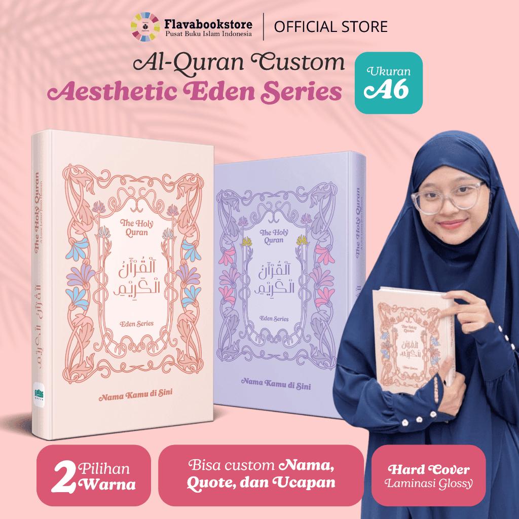 A6 Al Quran Custom Nama dan Ucapan AESTHETIC Quran Eden Series - Al Quran Terjemah Tajwid Bewarna 8 Blok Premium Full Color