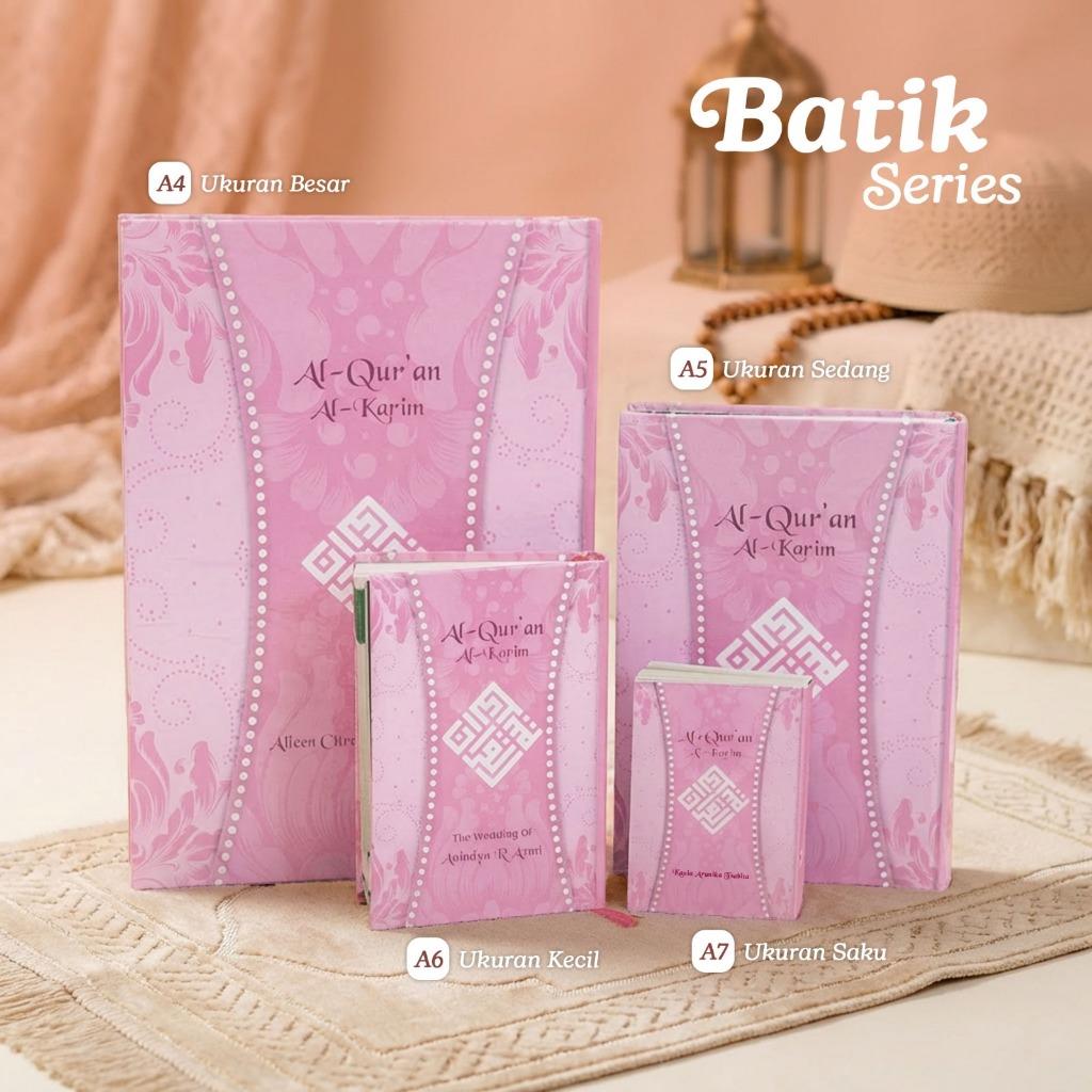 Al-Qur'an Batik Custom Nama A5-Quran Hafalan 8 Blok Full Warna Tajwid Terjemah - Al Quran Premium Seserahan Kado Hadiah