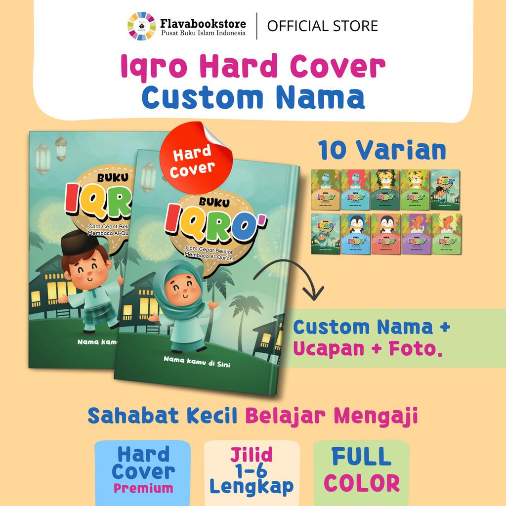 Iqro Anak Hardcover Premium Jilid 1 - 6 Custom Nama dan Ucapan Karakter Lucu - Says Quran