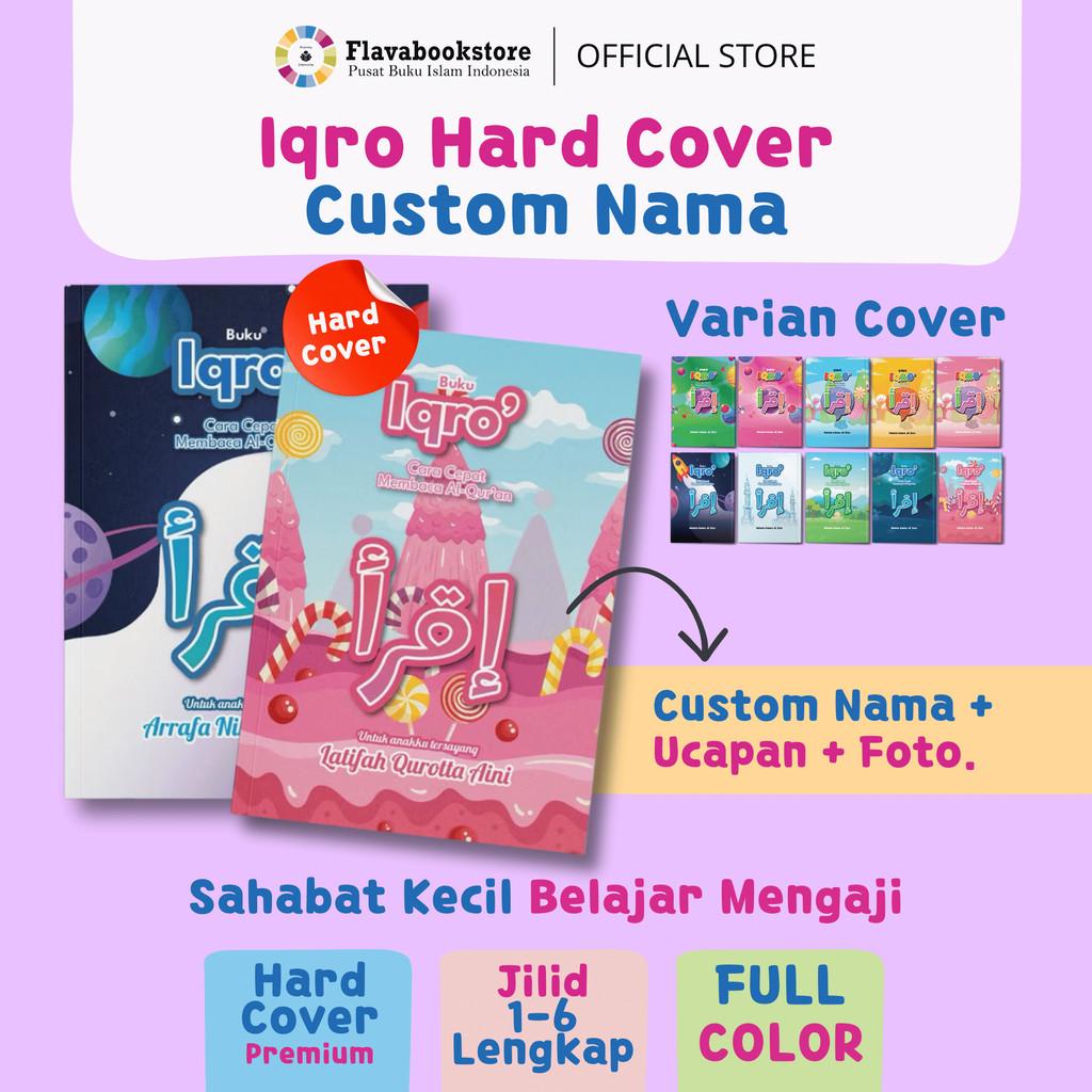IQRO Custom Nama Ucapan Foto Jilid 1 sd 6 - Buku Belajar Membaca Al Quran Hardcover Premium Lengkap