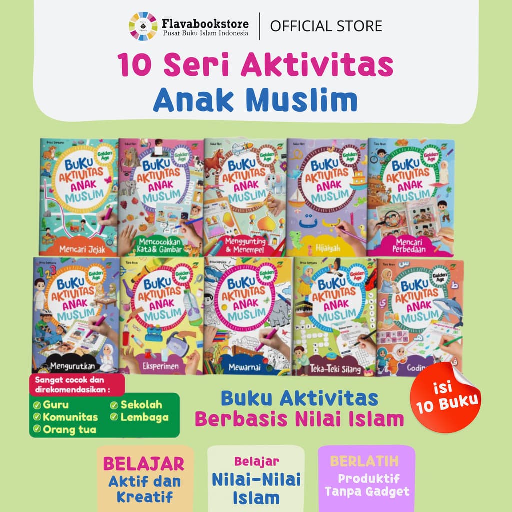 Paket Aktivitas Anak Muslim (isi 10 buku)