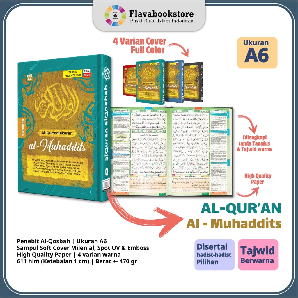 A6 Al Qur'an Al Muhaddits - Al Quran Tajwid Warna Soft Cover